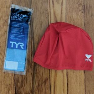 NWT, TYR Lycra Swim Cap 🏊, Red